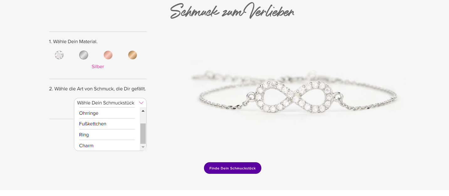 Konfiguratoren wie hier bei JuwelKerze können selbst programmiert werden